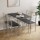 image 4 of Vida Designs Roslyn 4 Seater Dining Set 3 Piece Table & Bench Set, Black