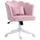 image 1 of HOMCOM Armless Desk Chair Home Office Chair w/ Wide Seat Tilt Function Pink Pink