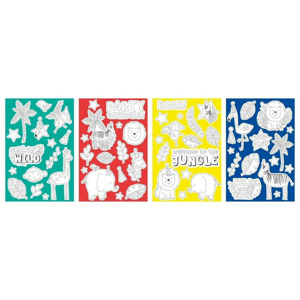 image 1 of Jungle Colour Your Own Stickers