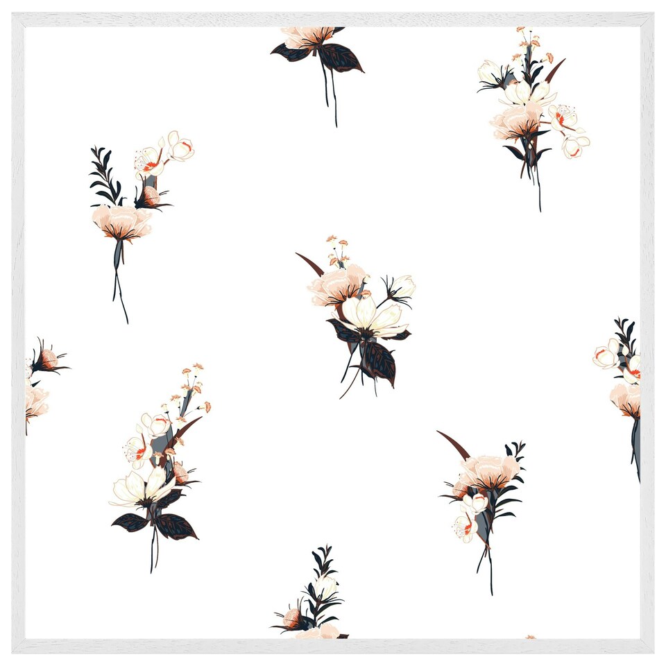 image 1 of Flower bunches (Picture Frame) White | S