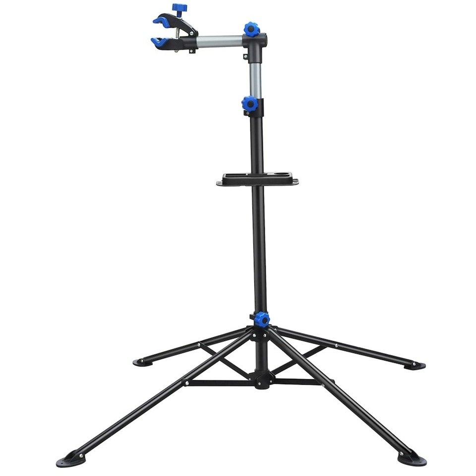 image 1 of Yaheetech Folding Bike Repair Stand Adjustable Height Black