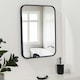 image 5 of OHS Rectangular Wall Mounted Framed Vanity Glass Mirror, 54x42cm - Black