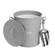 image 4 of Harbour Housewares Vintage Metal Ice Bucket with Scoop - Grey