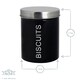 image 3 of Harbour Housewares 5 Piece Black Round Metal Kitchen Canisters Set Utility Storage Utility Containers Storage Box Storage Container