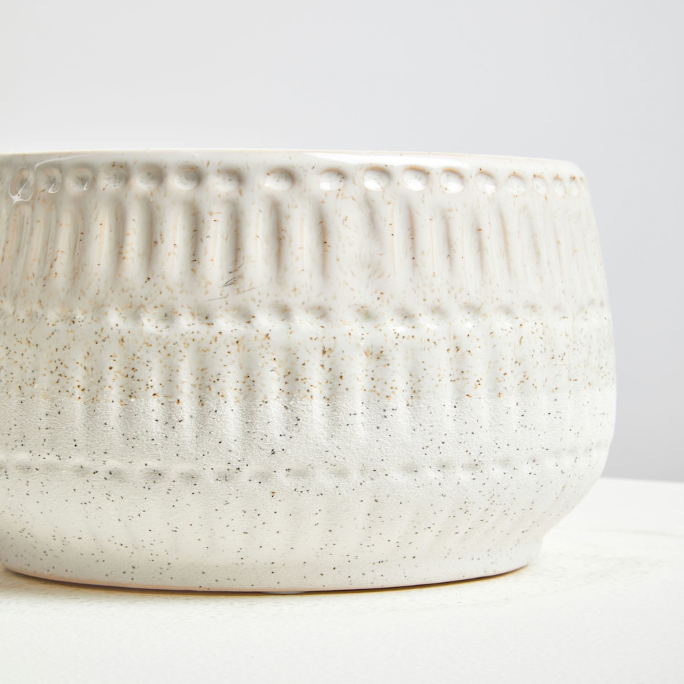 image 1 of Interiors by Premier Indoor Planter, Handcrafted Stoneware with Glazed Surface, Indoor Planter with Drainage Holes for Plants Grey