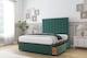 image 3 of Sloomy Kansas Emerald Plush Divan Bed With Mattress 2 Drawers Same Side With 26" Strutted Headboard 3' Single | Green | Emerald | Single | 1