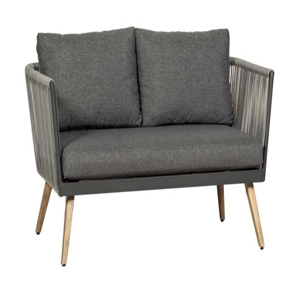 image 1 of Lifestyle Rattan Rope Detail Garden Sofa Set with Coffee Table