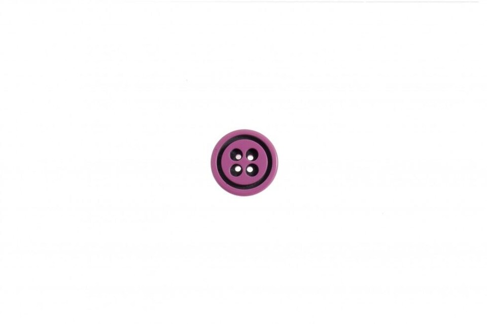 Trimits Pink & Black 22mm Round 2 Tone Buttons for Dressmaking - each