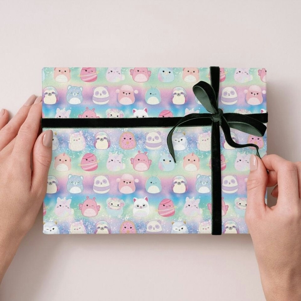 image 1 of Squishmallows 4m Roll Wrapping Paper