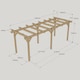 image 5 of Garden Pergola 6 Posts - Wood - L180 x W600 x H270 cm - Light Green