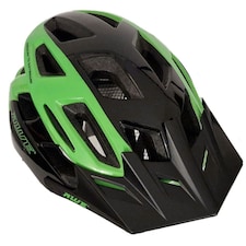 AWE AweRide In Mould Enduro Bike Helmet Black/Green 55-58cm Crash Guarantee* | Black | Green