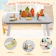 image 7 of COSTWAY Kids Table and Chairs Set Multi purpose Children  Furniture Set Grey
