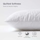 image 4 of Homescapes King Size Quilted Pillow Protector - Pack of 2 | White | King