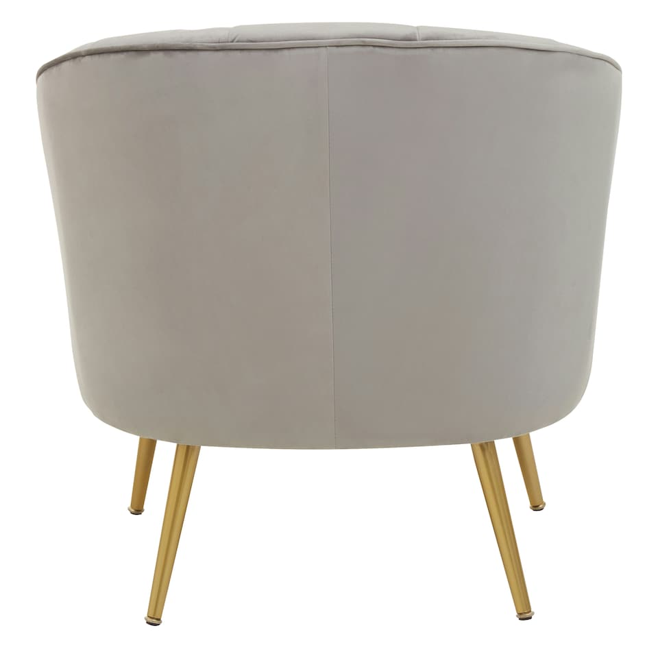 image 1 of Interiors by Premier Versatile Yolanda Grey Velvet Chair, Exquisite & Cozy Desk Chair Velvet, Easy to Clean Velvet Accent Chair