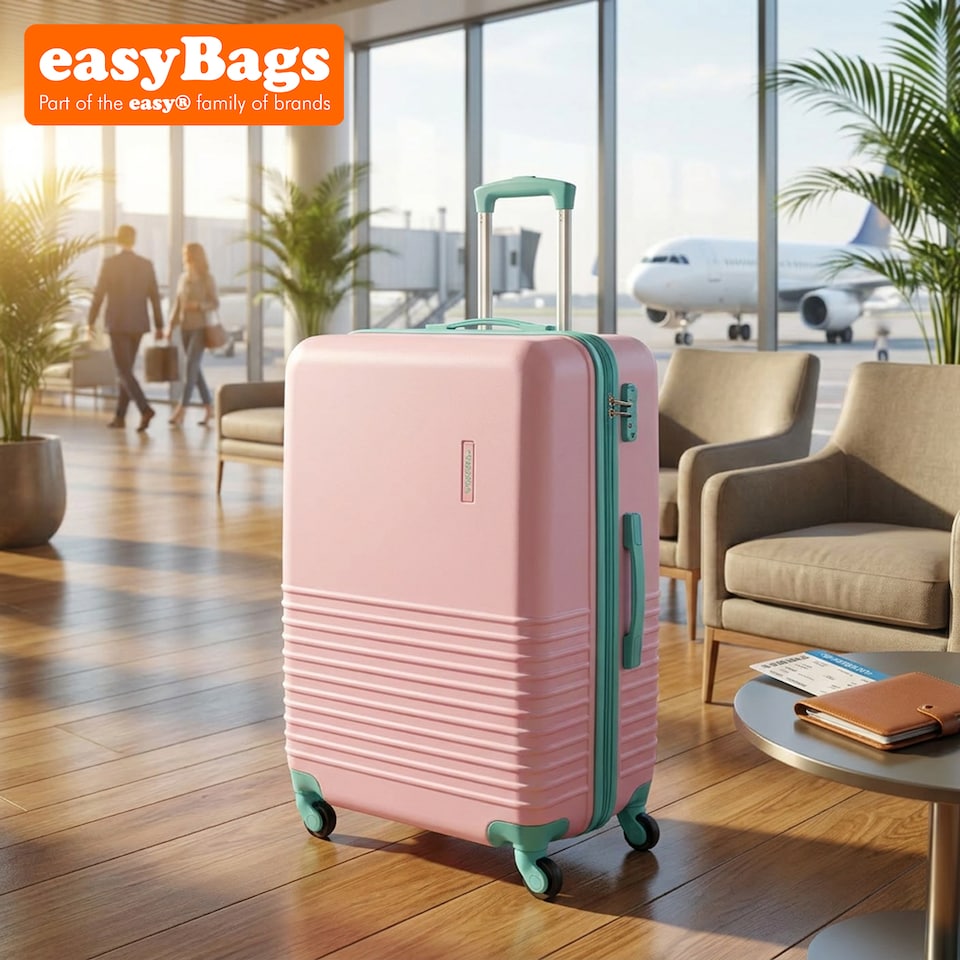 image 1 of Fergana 28 Inch Cabin Carry On ABS Hard Shell Suitcase Lightweight Spinner Luggage TSA Lock Baby Pink
