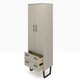 image 5 of Core Products Texas, 2 Door, 2 Drawer Wardrobe H176cm x W76.5cm x L53cm Grey