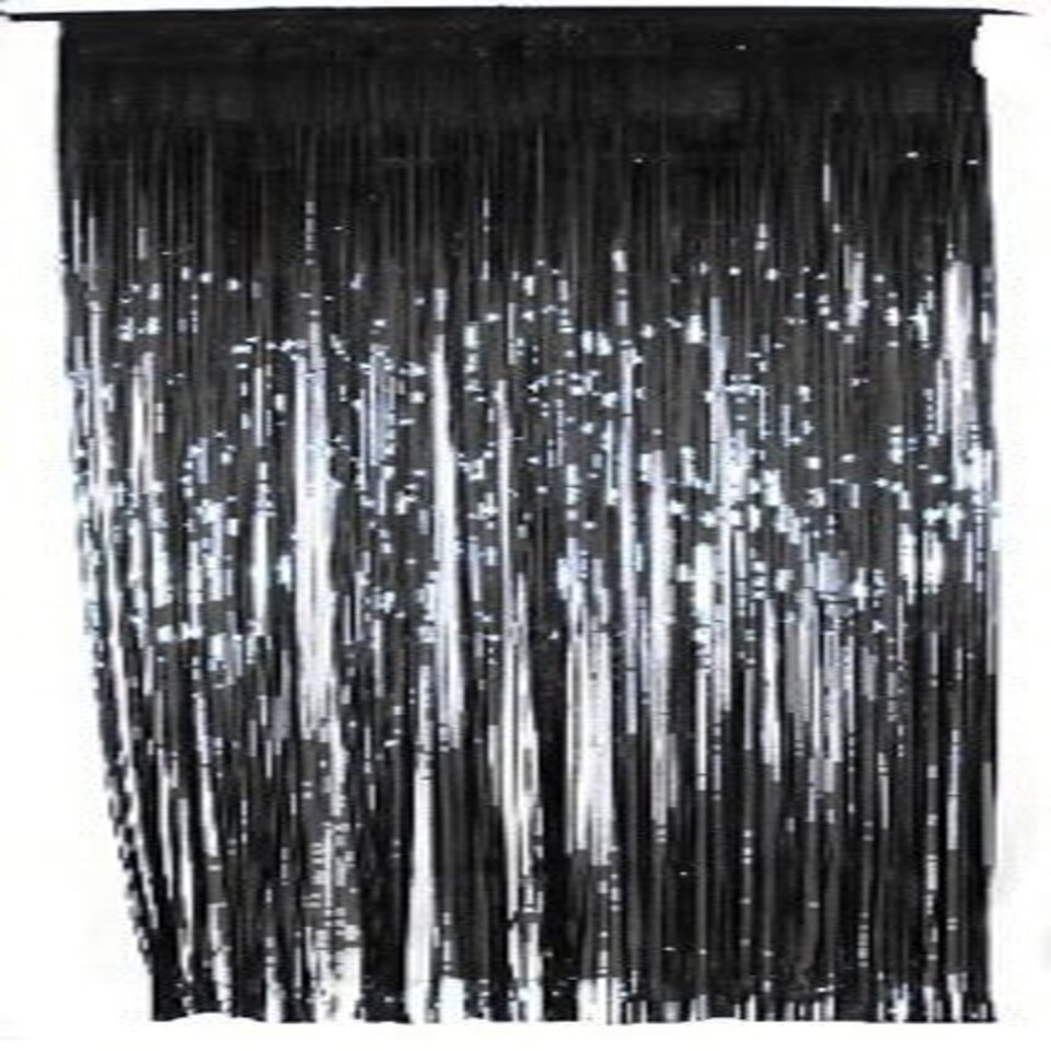 image 1 of Curtain Door Foil Black 1.2cm Cut 92 x 244cm