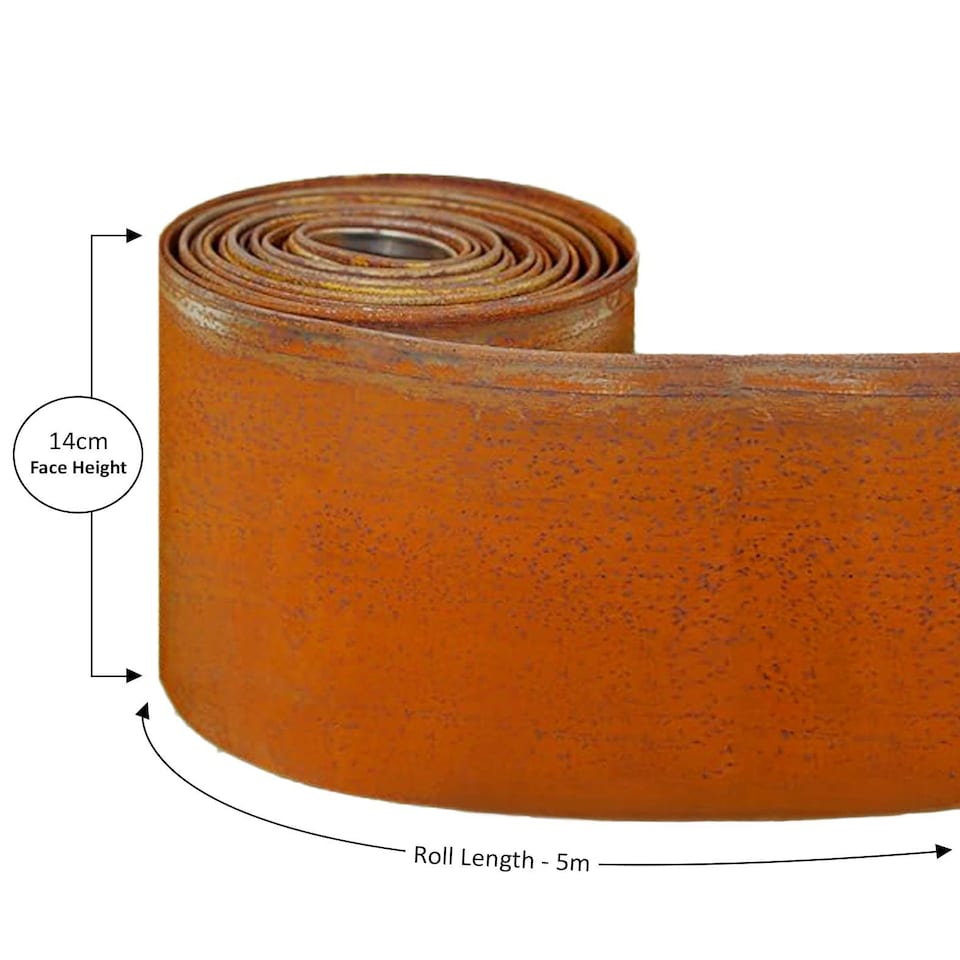 image 1 of Nicoman Pre Rusted Metal Lawn Edging Border, Garden Edging | Bronze | Rust | 5m | 1