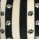 image 7 of OHS Dog Paw Print Soft Plush Plump Cosy Autumn Pumpkin Stripe Leopard Pet Bed Cushion, 80x60cm Multi | Mono - Stripe | L