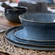 image 2 of Scandi Home Set of Four 20cm Oslo Blue Artisan Glaze Ceramic Side Plates Blue