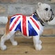 image 3 of Standing British English Bulldog In Union Jack Coat Figurine