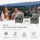 image 3 of Outsunny 3 Pieces Rattan Bistro Set, Wicker Garden Furniture Set with 2 Tier Coffee Table and Chairs, Washable Cushions, for Outdoor Patio Balcony, Mixed Grey