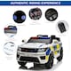 image 3 of HOMCOM 12V Kid Electric Ride On Police Car w/ Remote Siren Bluetooth 3-6 Years