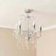 image 3 of ValueLights 5 Way Silver Chrome Ceiling Light Chandelier With Lead Crystal Droplets