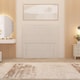 image 4 of Divan Bed Base with 2 Drawers & Plain Floor Standing Headboard Plush Velvet | White | White