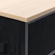 image 9 of OHS Brooklyn 4 Narrow Drawer Home Storage Fabric Display Cabinet - Black Black