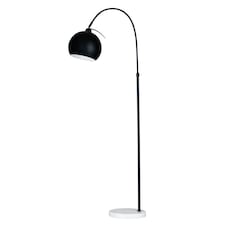 BHS Benson Curved Floor Lamp | Black | Black | 1