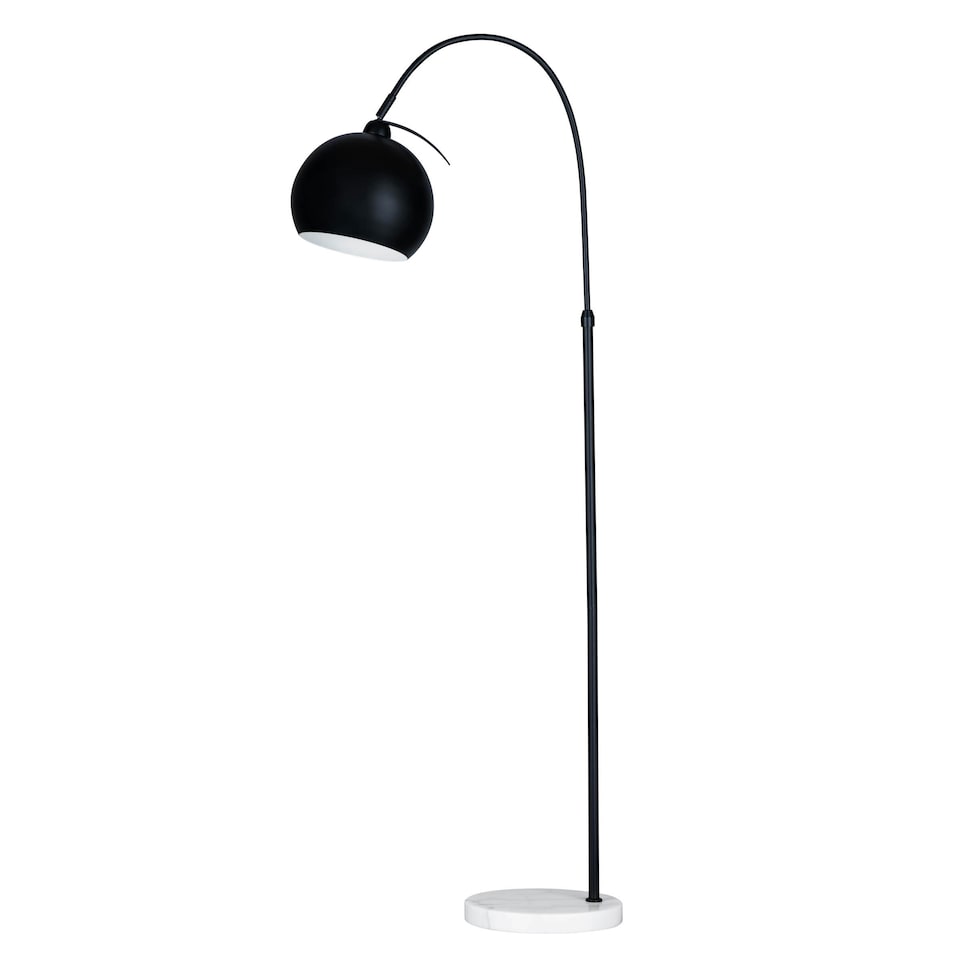image 1 of BHS Benson Curved Floor Lamp | Black | Black | 1