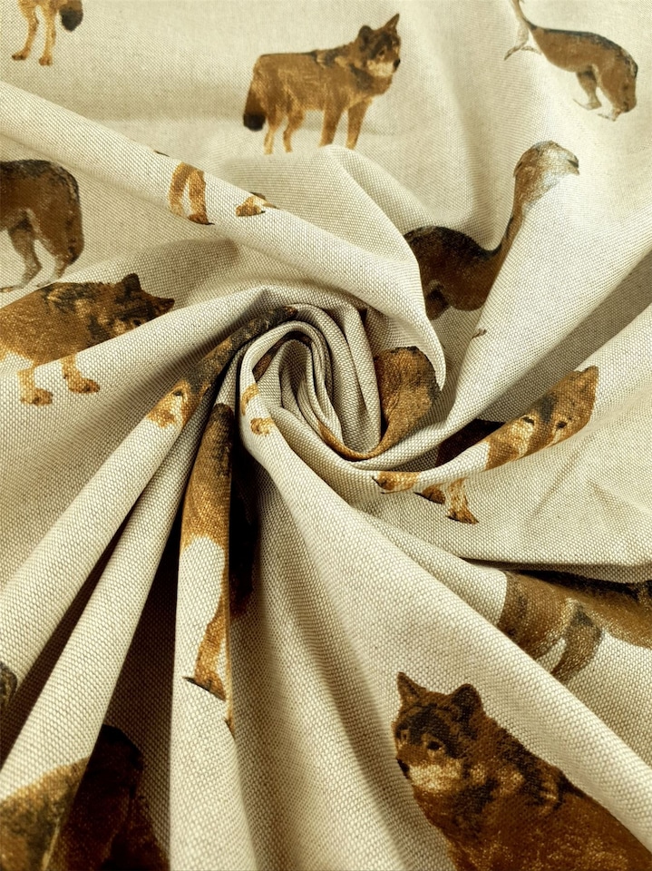 Beige Cotton Canvas Fabric for Bag Making, Dressmaking, Upholstery, 140cm / 55" Wide - per metre