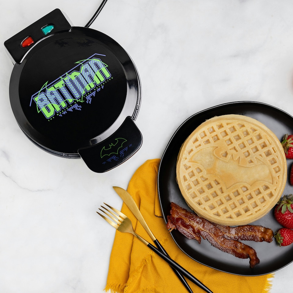 image 1 of Uncanny Brands DC Comics Batman Game Over Waffle Maker
