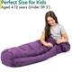 image 2 of Kids Mummy Sleeping Bag - Purple
