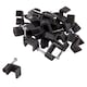 image 2 of Blackspur 80pc Plastic Cable Clips Set - 3 Sizes - White