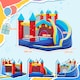 image 5 of Outsunny Kids Bouncy Castle w Slide, Pool, Trampoline, Climbing Wall, Blower
