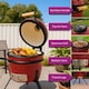 image 5 of Kamado 13" Ceramic BBQ Grill Smoker Charcoal Cooking Oven Portable