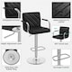 image 4 of Yaheetech Set of 2 Faux Leather Bar Stools | Black