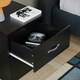 image 5 of Vida Designs Riano 2 Drawer Bedside Chest Cabinet Table Nightstand, Black