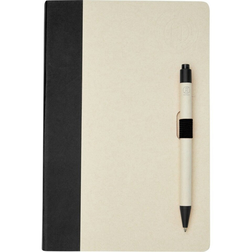 Dairy Dream A5 Notebook & Pen Set - Solid Black - One Size