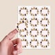 image 2 of Dollies and Teddy Design 60mm Round Sticker sheet of 12