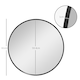 image 5 of HOMCOM Circle Wall Mirror, 61 cm Round Bathroom Mirror for Living Room, Bedroom, Hallway, Black