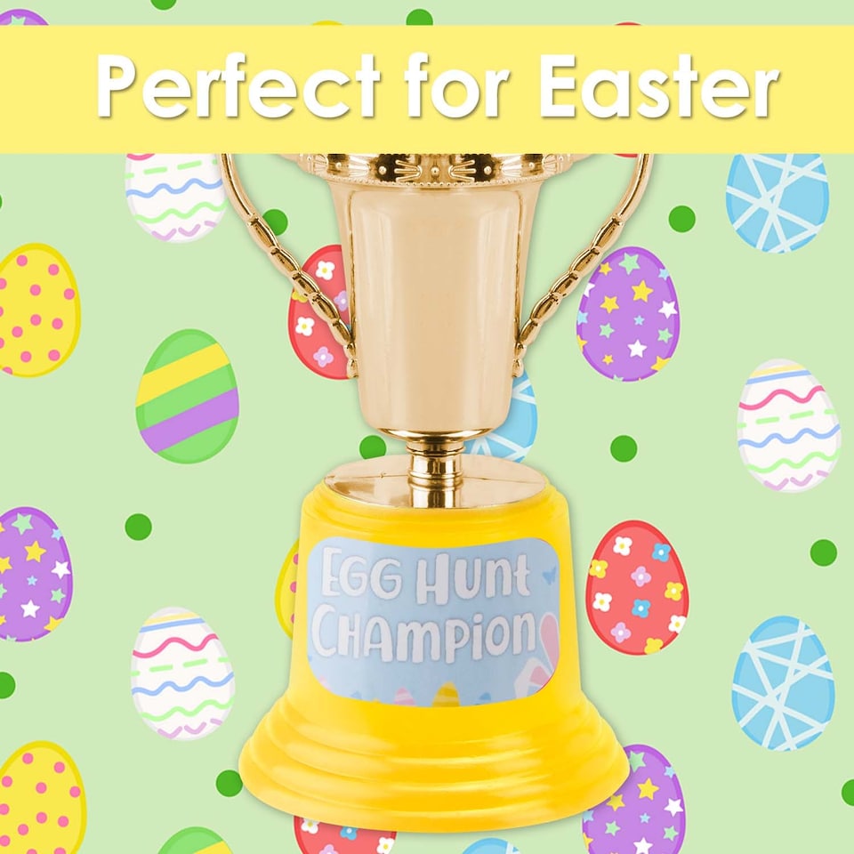 image 1 of PMS Gold Easter Egg Hunt Trophy Plush 13cm x 7cm - 1 Each