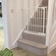 image 8 of Bettacare Curved Top Dog Gate, 107cm - 116cm, Matt White, Pressure Fit Pet Gate for Dog and Puppy, Pet and Dog Barrier | White