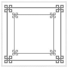 Roman style ornamental frame (Picture Frame) White | S