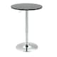 image 1 of HOMCOM Round Height Adjustable Bar Table Counter Pub Desk Metal Base Black