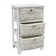 image 2 of JVL Wimborne 3 Drawer Willow Storage Unit - White White