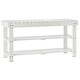 image 9 of HOMCOM 3-Tier Open Shoe Rack Hidden Storage Wood Frame Wide Shelves White White