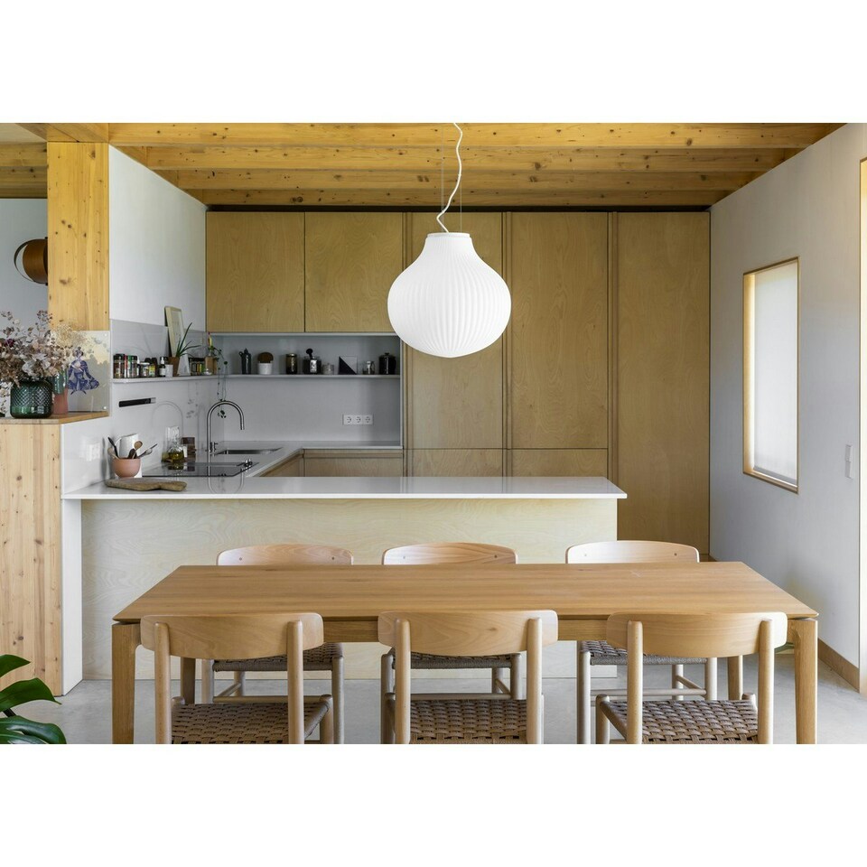 image 1 of Isabelle 40cm Globe Pendant Ceiling Light Matt White